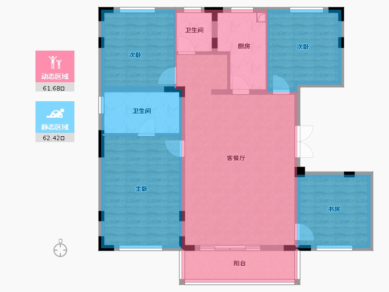 上海-上海市-高阳新里-112.00-户型库-动静分区