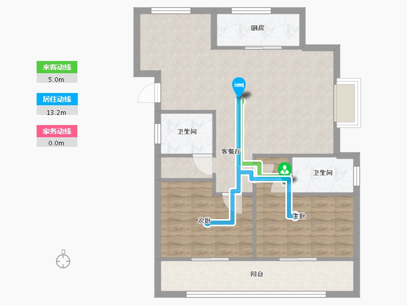 浙江省-台州市-绿城大环·凤启潮阳-78.12-户型库-动静线