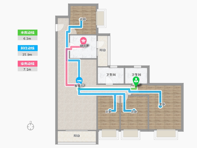 广东省-深圳市-桐辉居-109.83-户型库-动静线