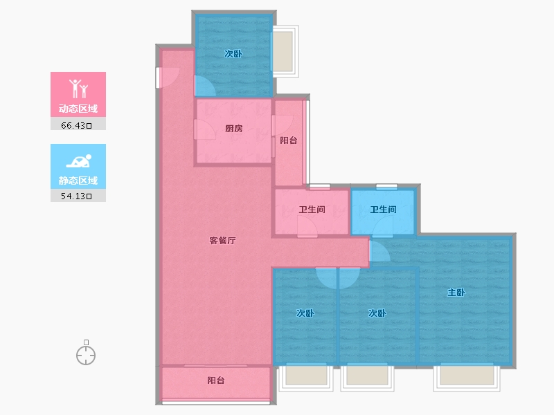 广东省-深圳市-桐辉居-109.83-户型库-动静分区