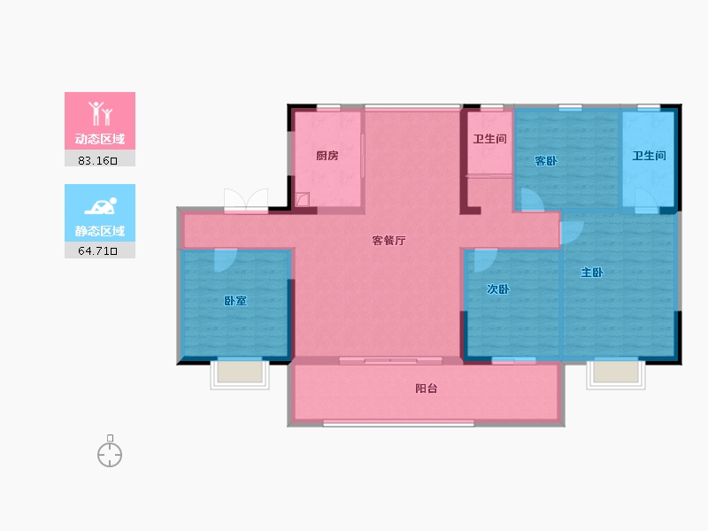 河南省-信阳市-美好未来社区-134.40-户型库-动静分区