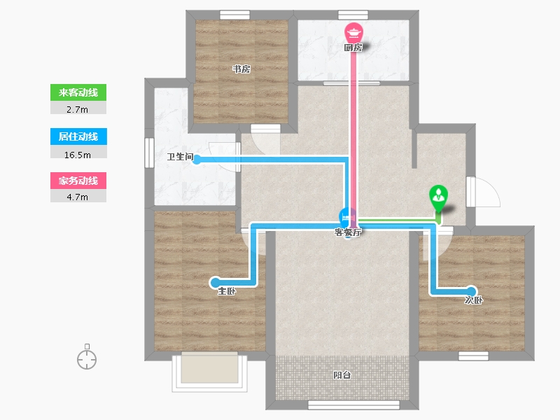 山东省-威海市-威新瑞璟-71.70-户型库-动静线