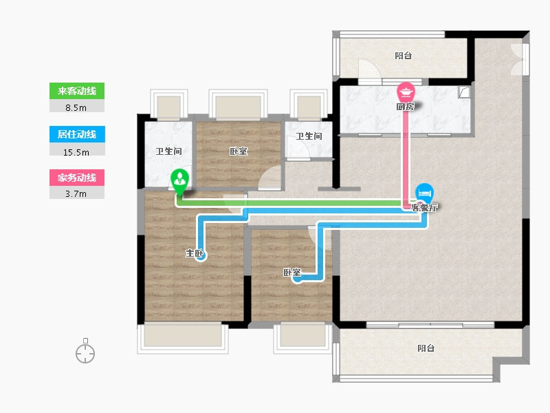 陕西省-安康市-博元城丨福园-108.48-户型库-动静线