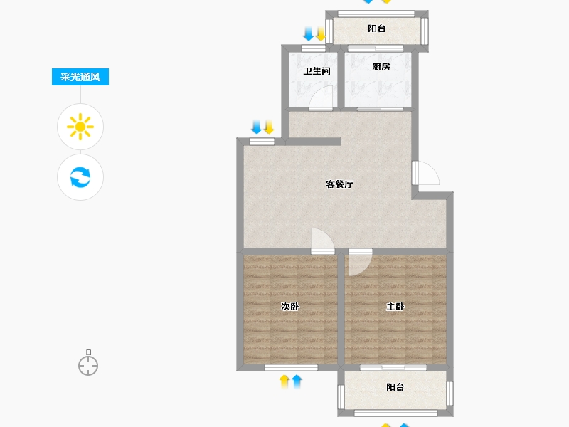 江苏省-连云港市-富邦万得园-74.40-户型库-采光通风