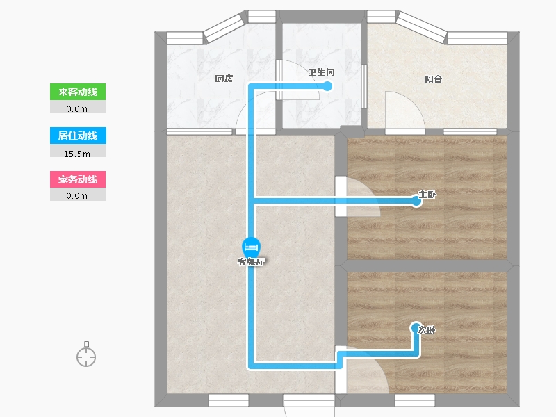 广东省-深圳市-松泉公寓-45.08-户型库-动静线