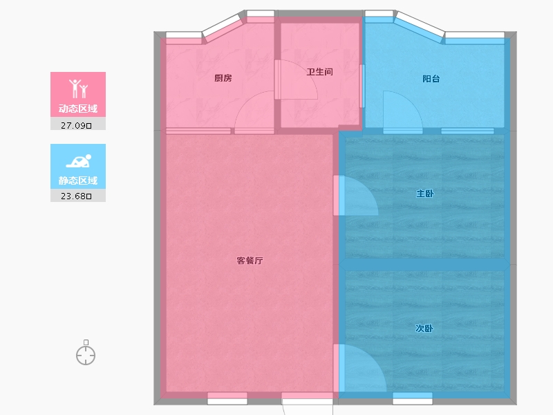 广东省-深圳市-松泉公寓-45.08-户型库-动静分区