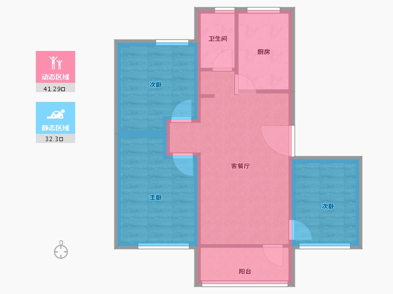 广东省-深圳市-布心花园二区-65.10-户型库-动静分区