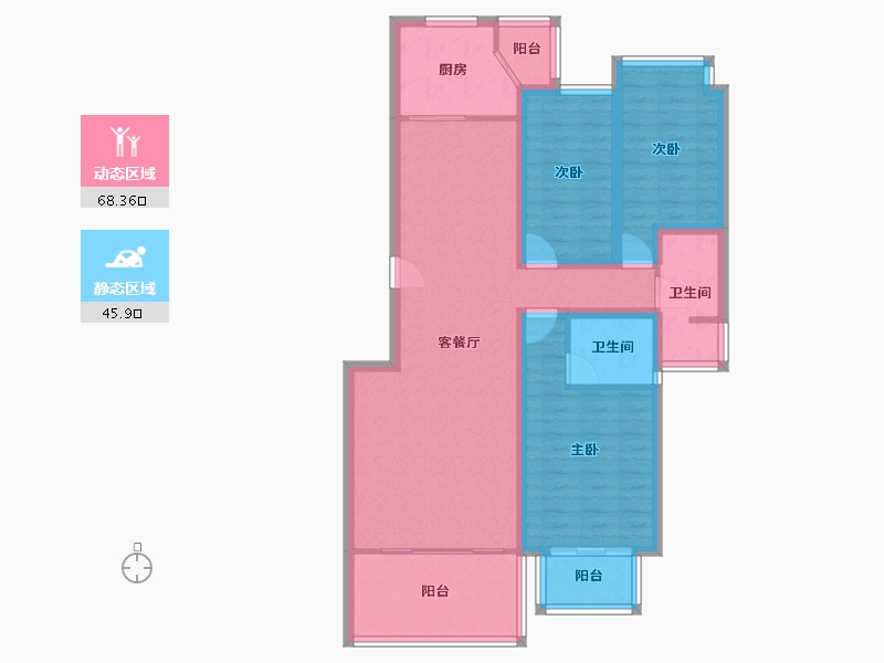 广东省-深圳市-合正锦园-101.61-户型库-动静分区