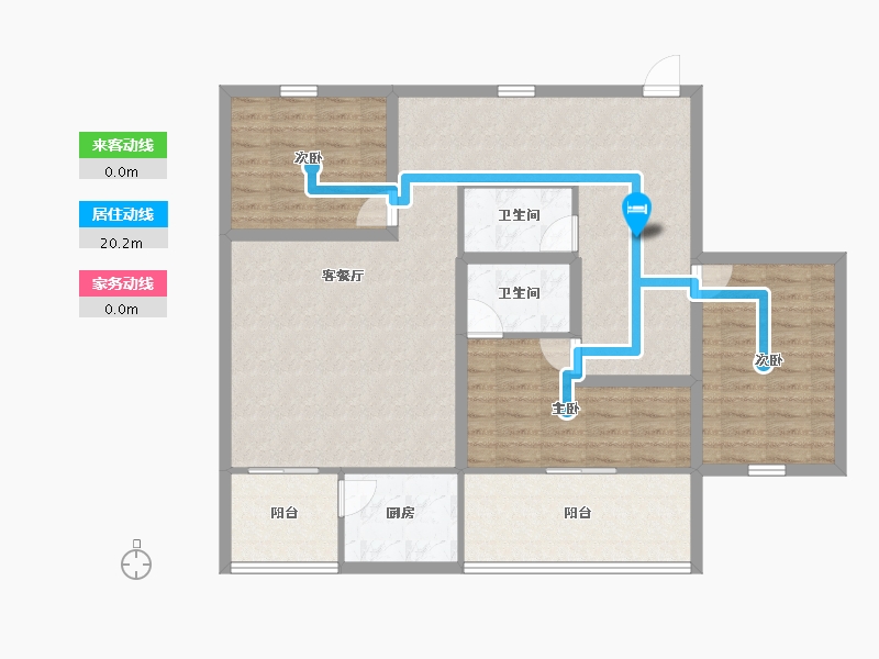 广东省-深圳市-松泉公寓-107.05-户型库-动静线