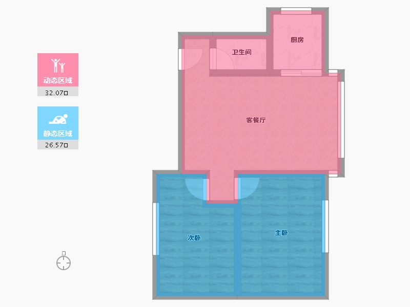 四川省-成都市-五福苑-44.00-户型库-动静分区