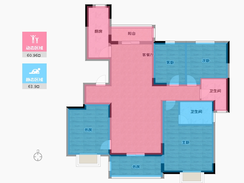 浙江省-湖州市-恒大林溪竹语-111.20-户型库-动静分区