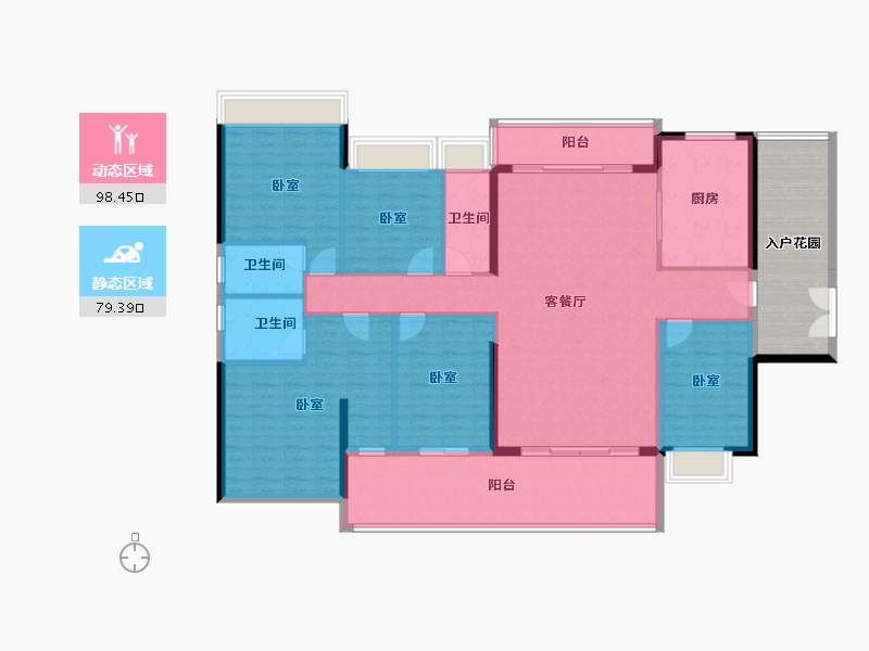 广东省-肇庆市-明珠天韵花园-176.82-户型库-动静分区