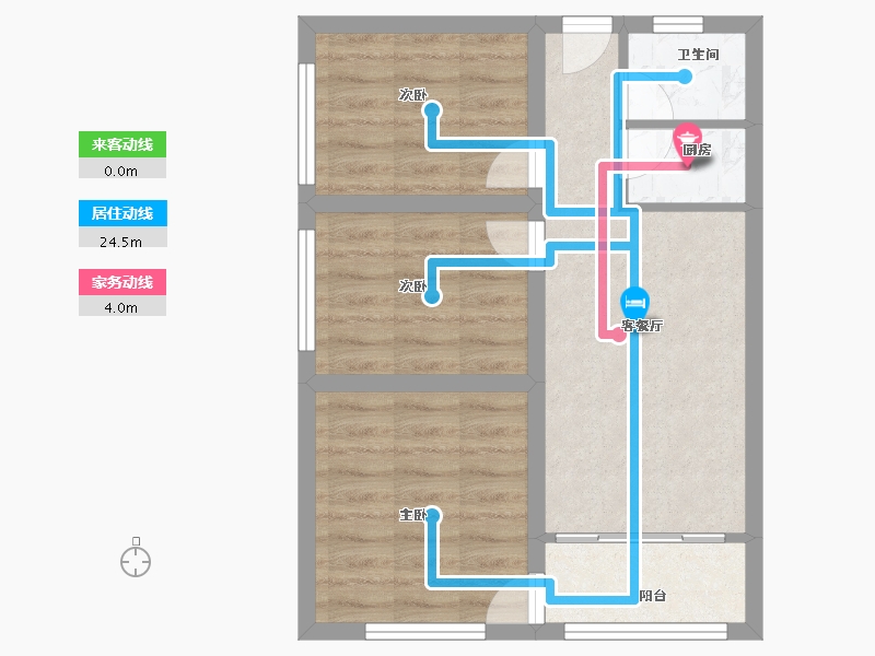 广东省-深圳市-松泉公寓-52.45-户型库-动静线