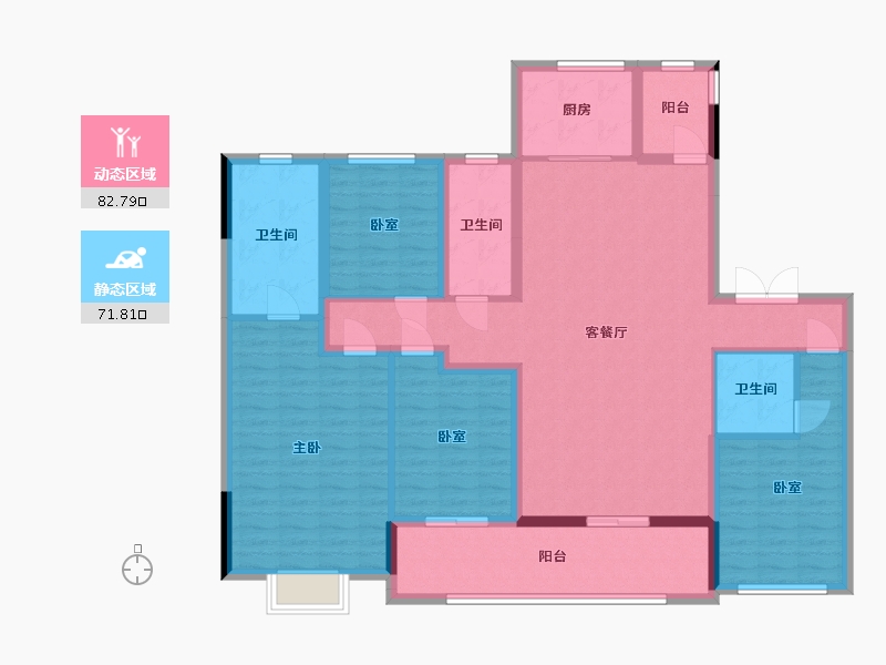 湖南省-长沙市-龙湖江与城-139.12-户型库-动静分区