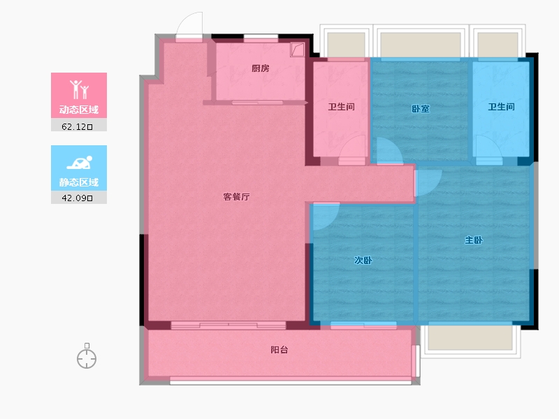 江苏省-南京市-武夷·七里湖山-94.41-户型库-动静分区