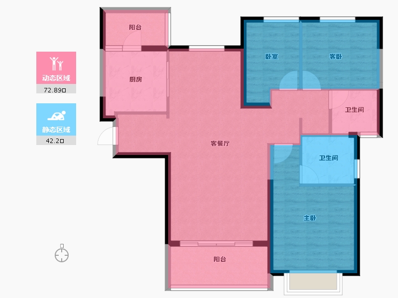 山西省-长治市-潞湖湾-104.00-户型库-动静分区