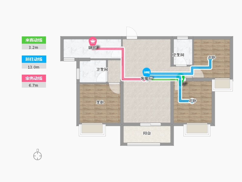 甘肃省-兰州市-中海铂悦府-84.00-户型库-动静线