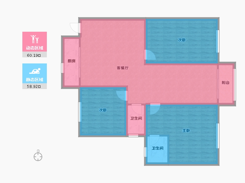 广东省-深圳市-幸福海-107.72-户型库-动静分区