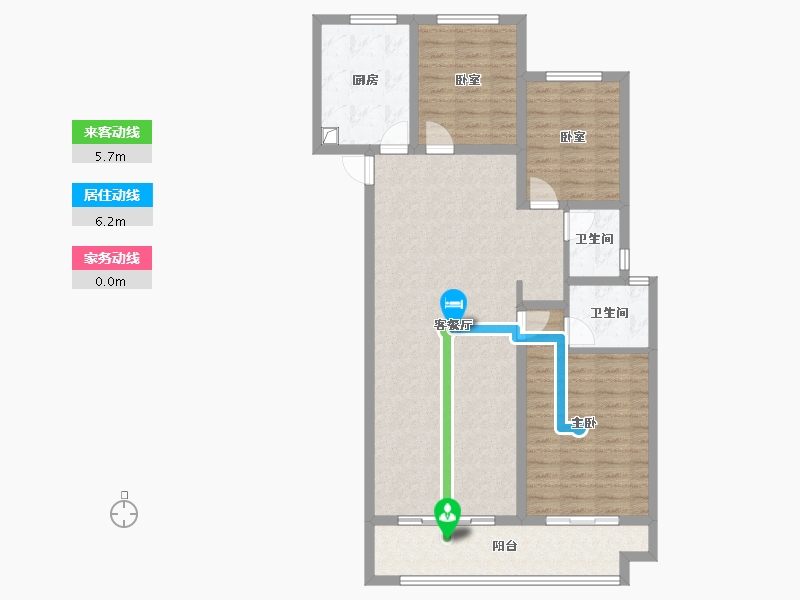 河南省-南阳市-新冉·天润一方-105.61-户型库-动静线