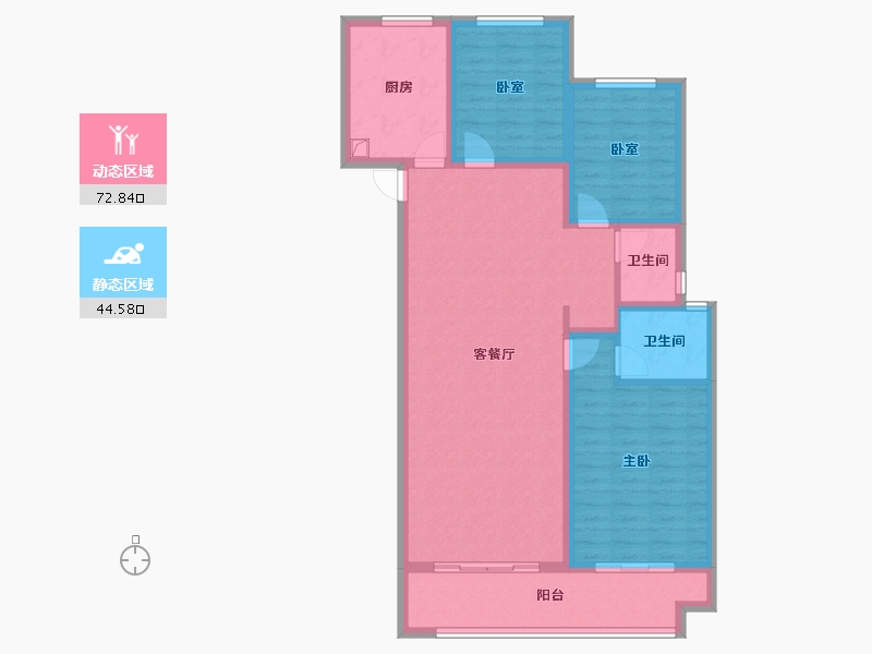 河南省-南阳市-新冉·天润一方-105.61-户型库-动静分区