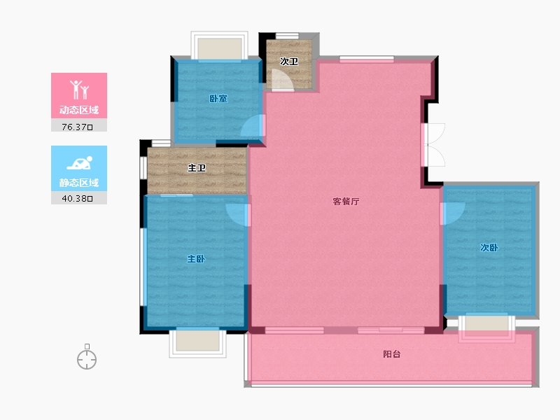 湖北省-孝感市-民邦·璞樾-115.40-户型库-动静分区