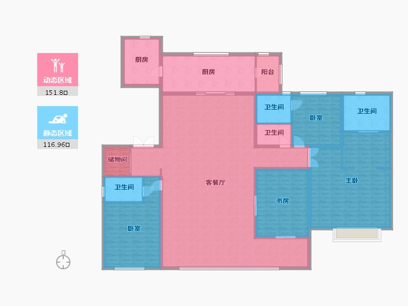 青海省-西宁市-中海·开元壹号丨紫宸-247.62-户型库-动静分区