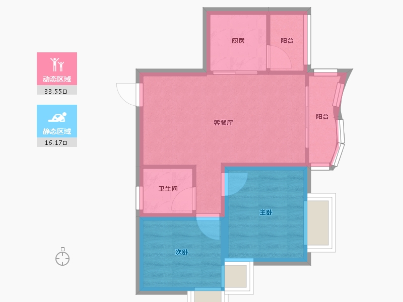 广东省-深圳市-金城华庭-43.64-户型库-动静分区