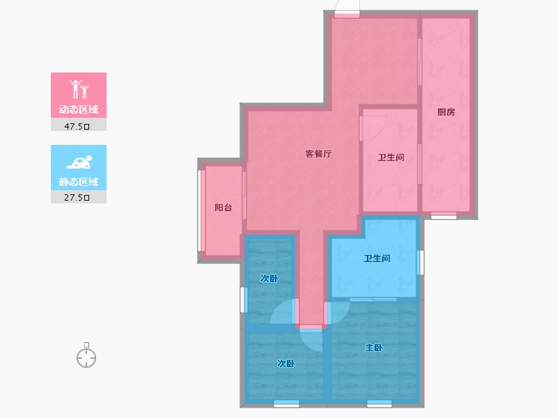 广东省-深圳市-新天富山海华庭-65.70-户型库-动静分区