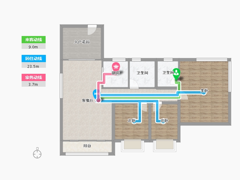 广东省-深圳市-兰亭国际名园-99.74-户型库-动静线