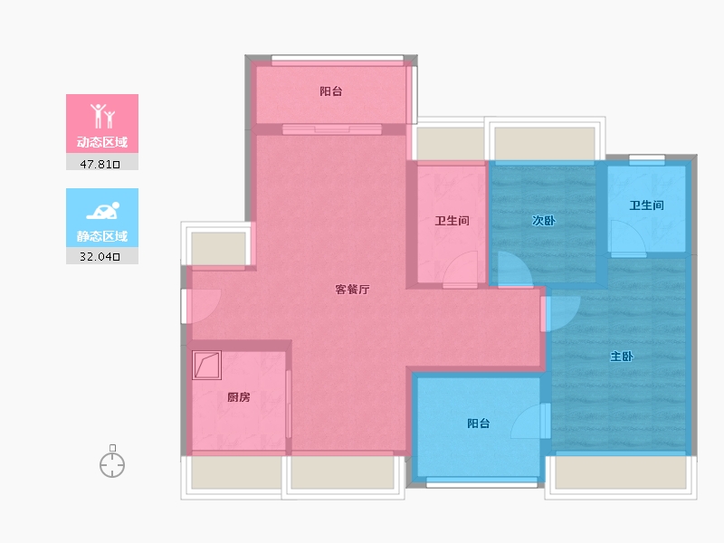 广东省-深圳市-一期御景佳园-70.26-户型库-动静分区