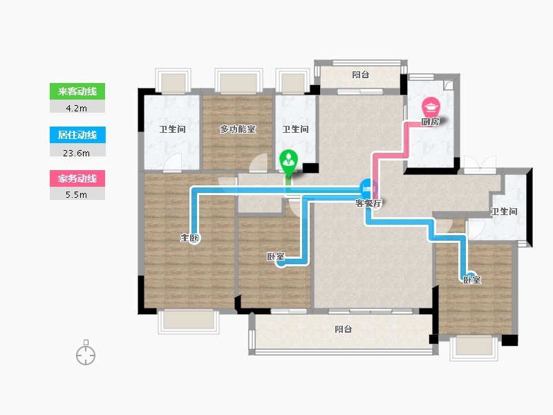 湖北省-武汉市-能建·长江华府-143.61-户型库-动静线