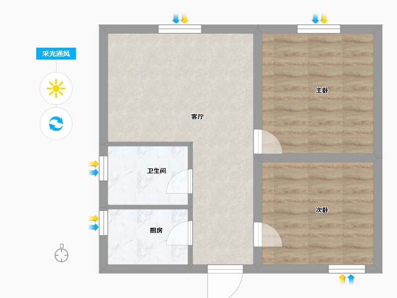 广东省-深圳市-松泉公寓-46.64-户型库-采光通风