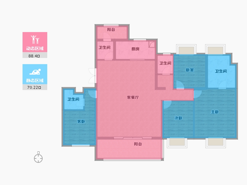 江苏省-苏州市-保利天汇-143.21-户型库-动静分区