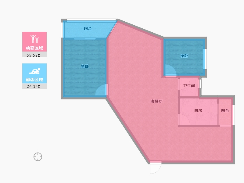 广东省-深圳市-东安花园-72.12-户型库-动静分区