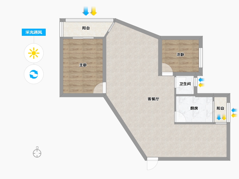 广东省-深圳市-东安花园-72.12-户型库-采光通风