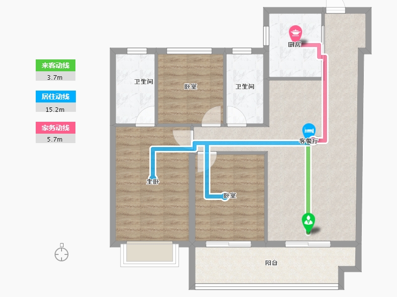 陕西省-咸阳市-生益·金华1号-92.79-户型库-动静线