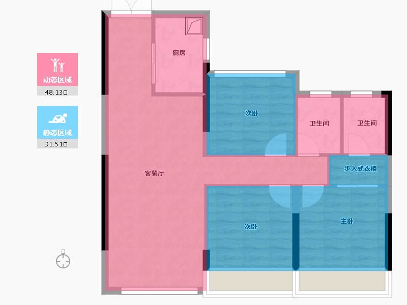 浙江省-温州市-国鸿都会中心-71.21-户型库-动静分区