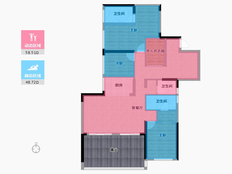 贵州省-黔东南苗族侗族自治州-贵州雅园-114.77-户型库-动静分区