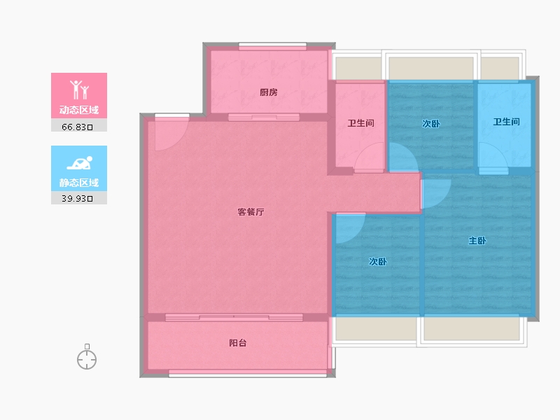 江苏省-苏州市-澄阳四季云庭-97.60-户型库-动静分区