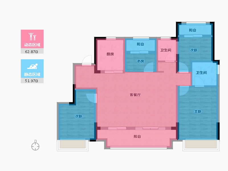 江西省-南昌市-绿都·广州路壹号-102.40-户型库-动静分区