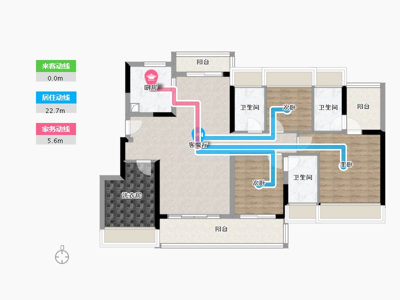 广东省-江门市-万科金域华府-101.60-户型库-动静线