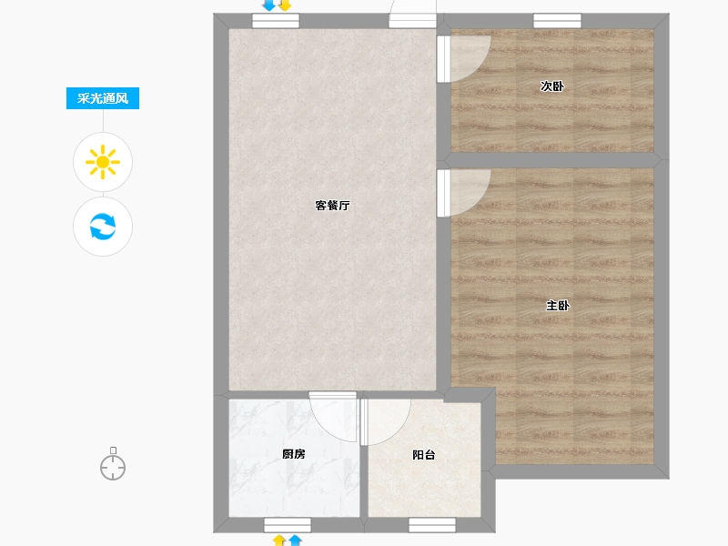 广东省-深圳市-松泉公寓-54.01-户型库-采光通风