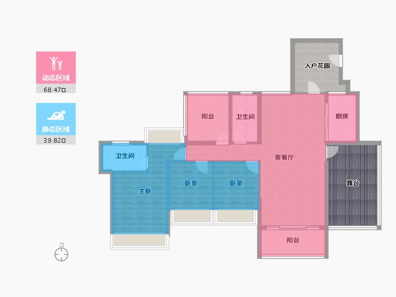 广东省-惠州市-金裕星河丹堤-122.05-户型库-动静分区