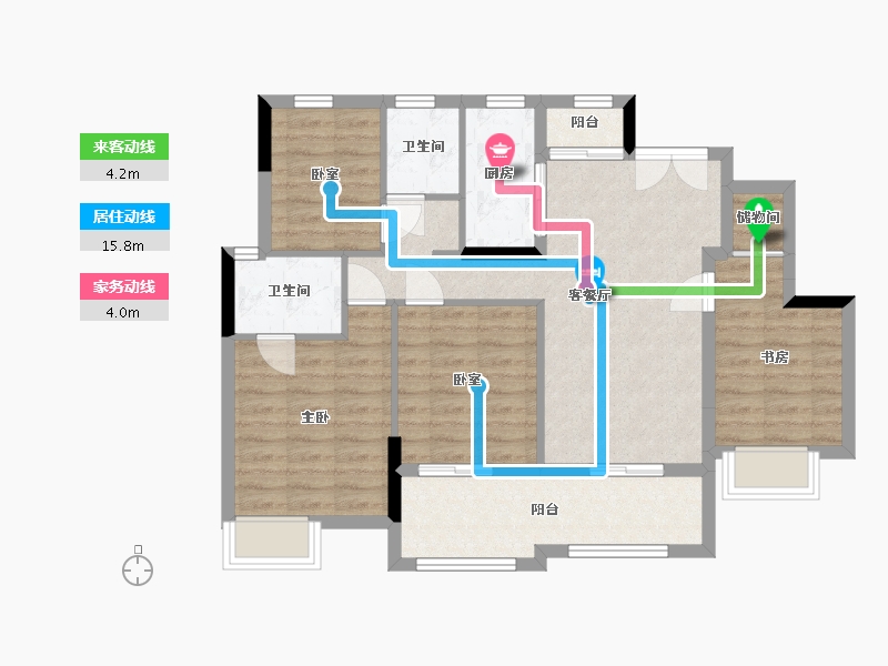 江西省-南昌市-恒茂·前湖揽境-86.48-户型库-动静线