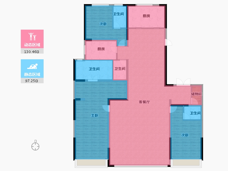 青海省-西宁市-中海·开元壹号丨紫宸-209.43-户型库-动静分区