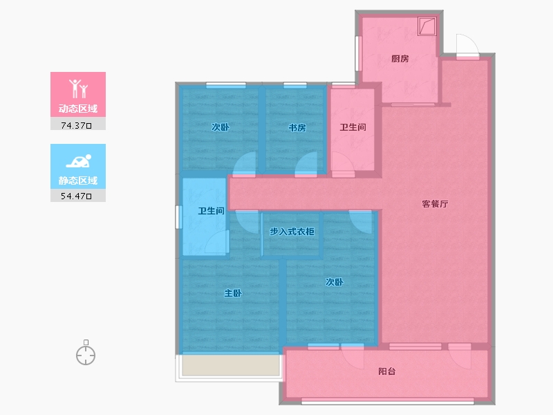 山东省-青岛市-华新园·央和府-114.40-户型库-动静分区