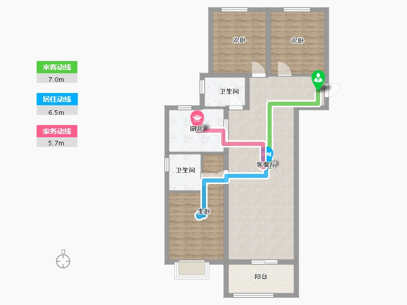 陕西省-西安市-领航悦峯-97.68-户型库-动静线