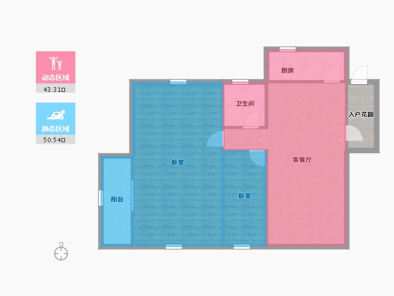 广东省-深圳市-华丽花园-90.64-户型库-动静分区