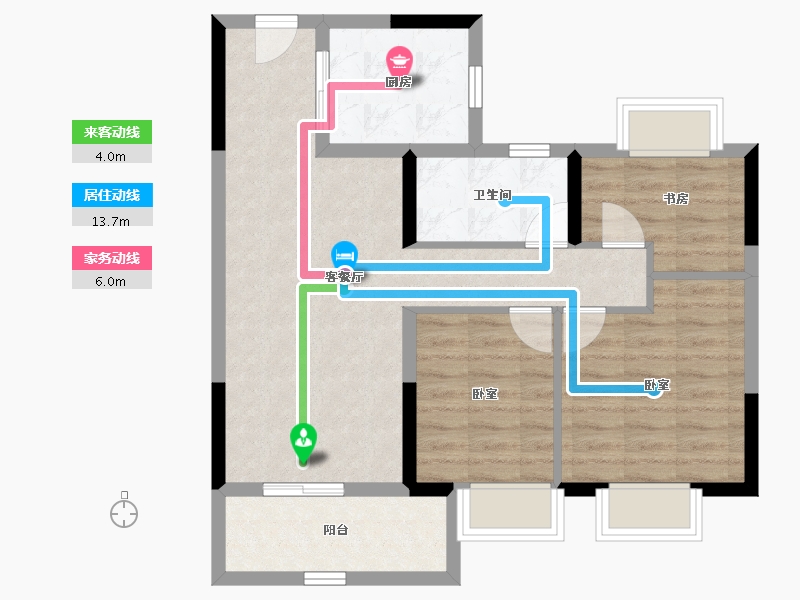 江苏省-南京市-大华锦绣前程-71.74-户型库-动静线