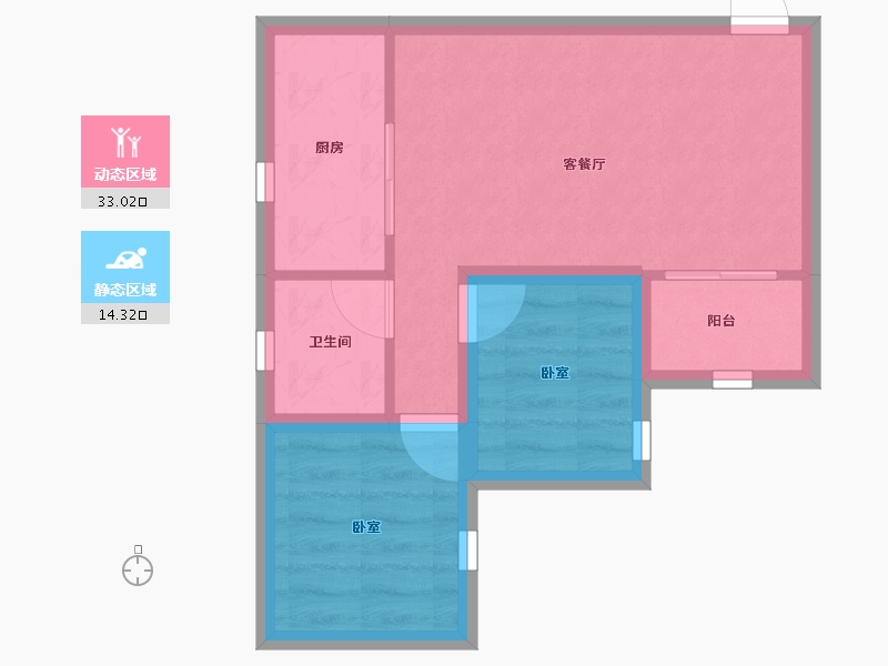 广东省-深圳市-金城华庭-41.58-户型库-动静分区